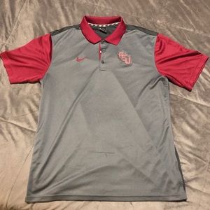 NIKE FSU POLO - GRAY & GARNET - LARGE